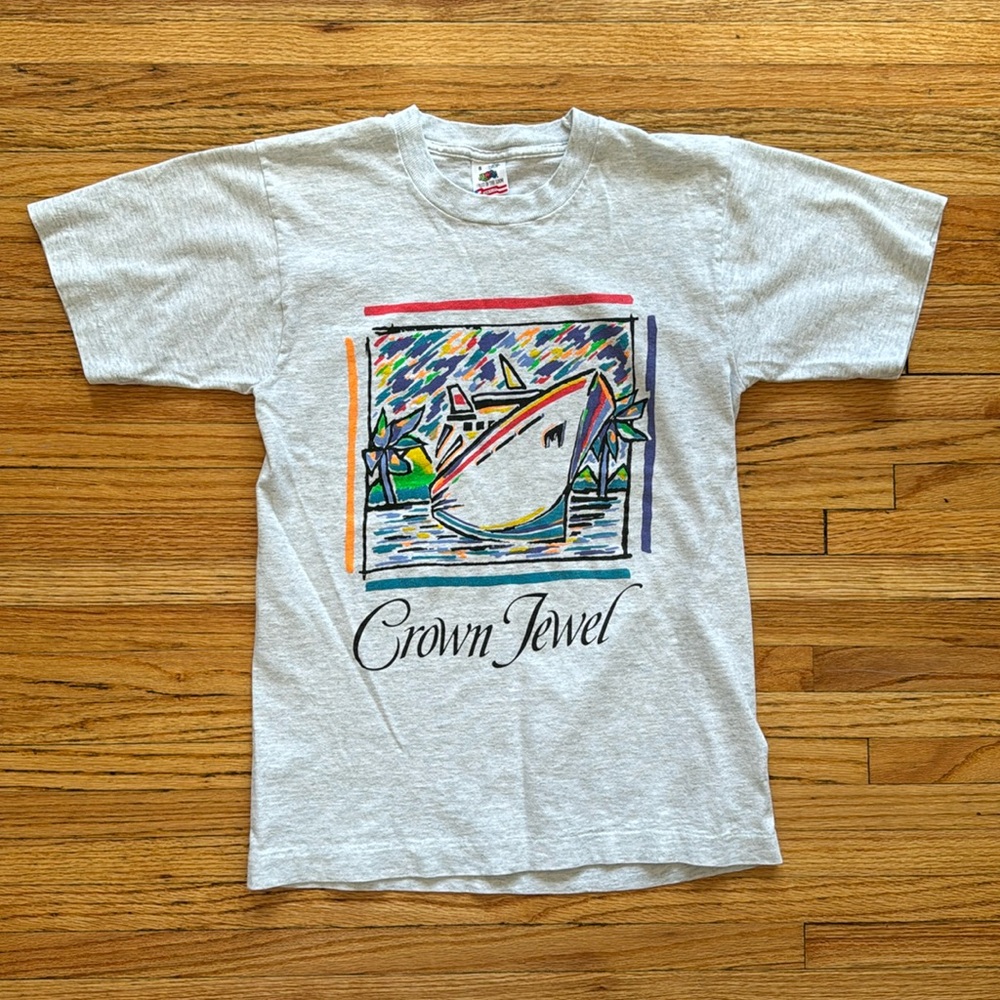 Vintage Crown Jewel T-Shirt / Small / 1990s / Single Stitch
